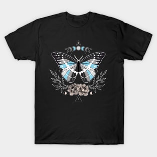 Demiboy Butterfly LGBT Pride Flag T-Shirt